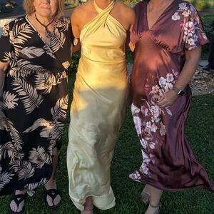 Show Me Your MuMu Yellow Halter Midi Dress